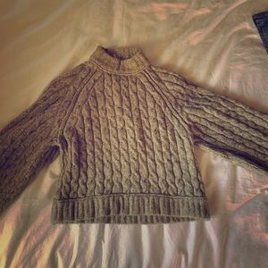 FREE PEOPLE sweater, oatmeal cable knit